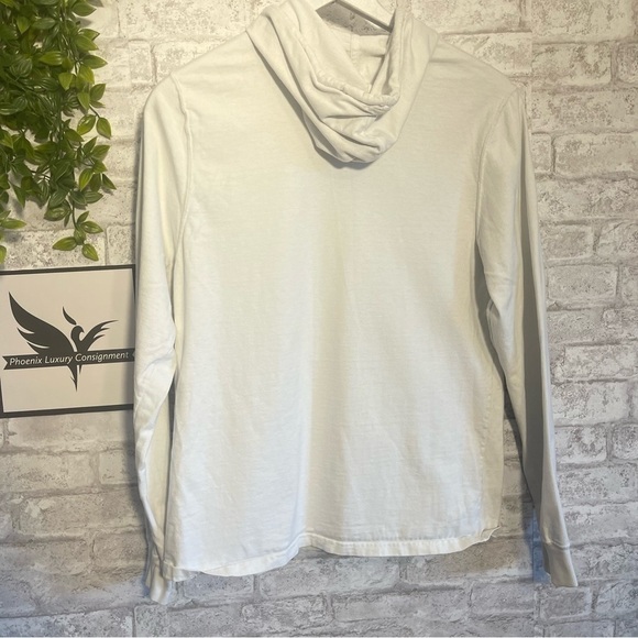 CHAMPION Long Sleeve Hooded Tee Shirt White size Medium‎ - Picture 3 of 5